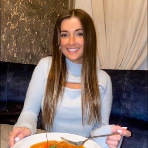 Blue cropped sweater